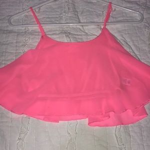 Hot pink cropped top